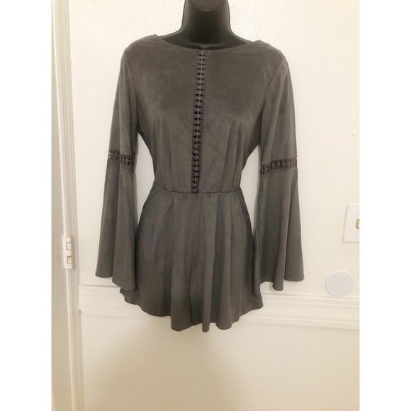 Love Culture Pants - LOVE CULTURE Suede Romper